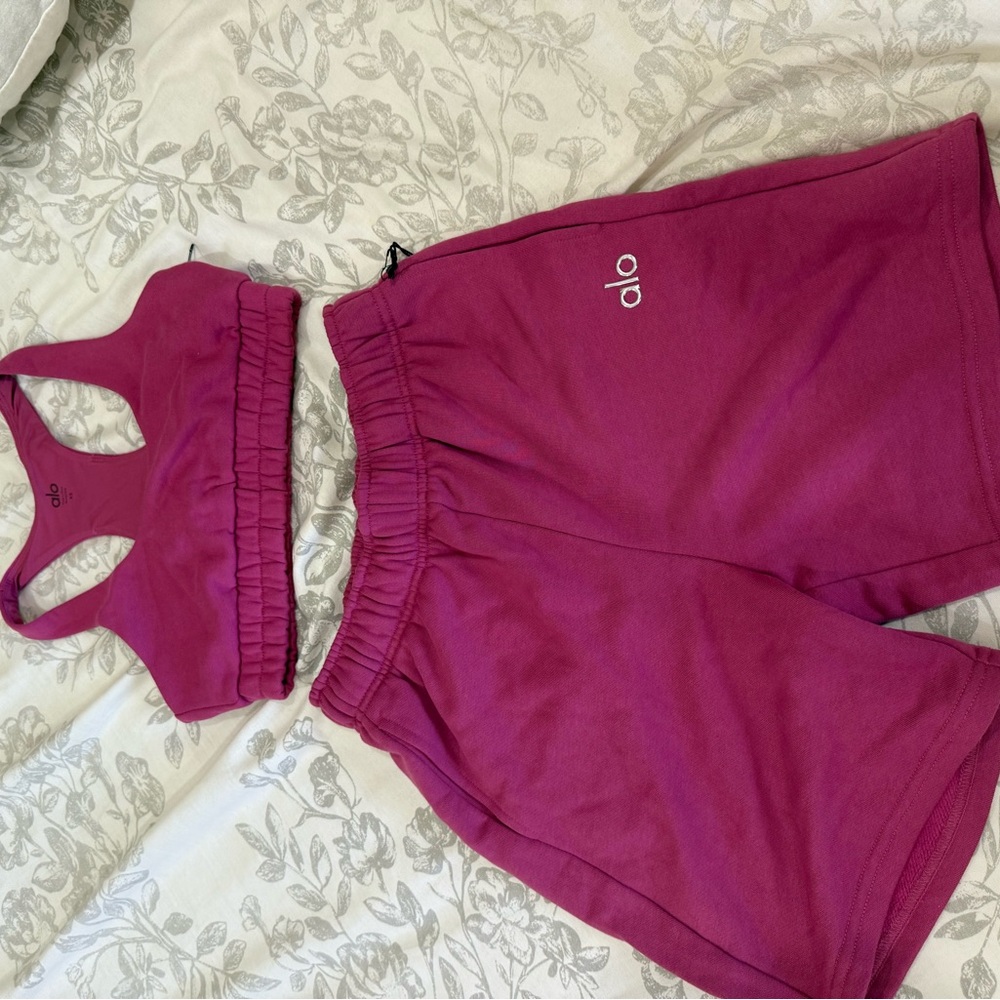ALO Yoga Magenta Athletic Shorts